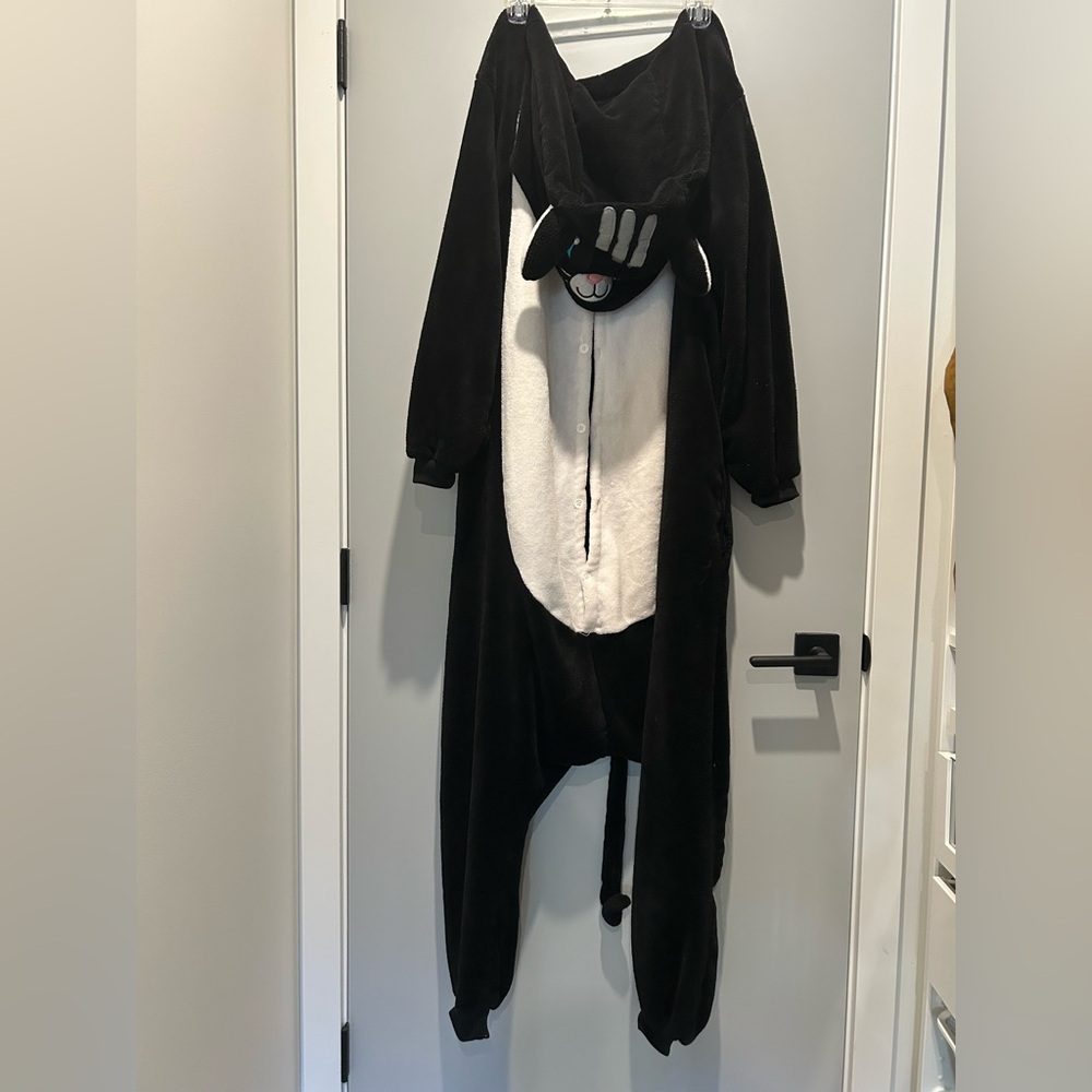 Adult size L cat onesie with pockets!